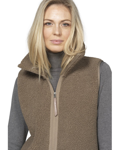 Long Teddy Gilet Greige