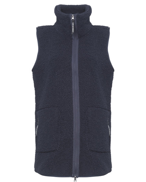 Long Teddy Gilet Dark Indigo
