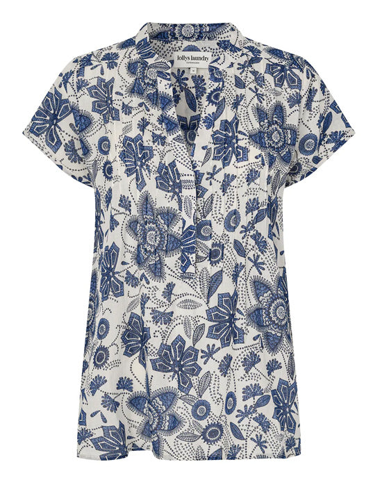 Heather Top SS Blue - shopatstocks