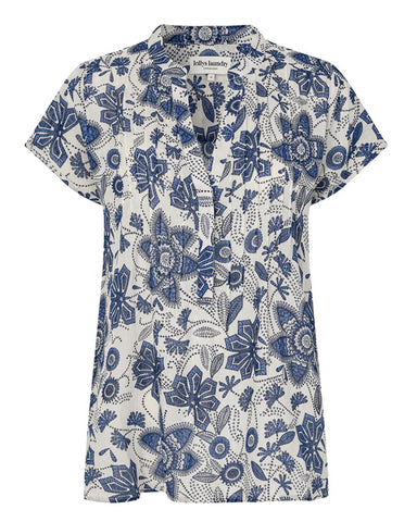 Heather Top SS Blue - shopatstocks