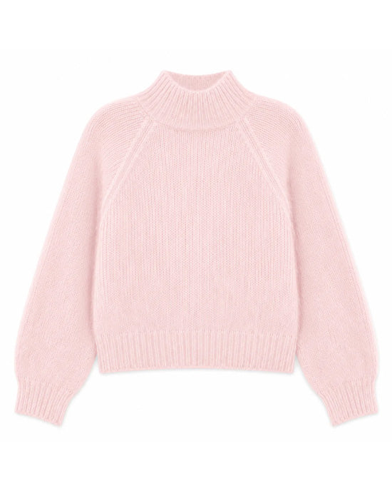 Hina Mock Neck Sweater Baby Pink