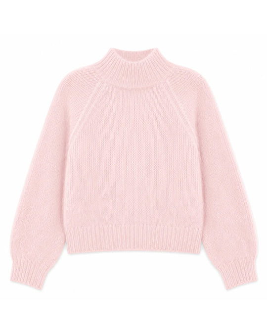 Hina Mock Neck Sweater Baby Pink