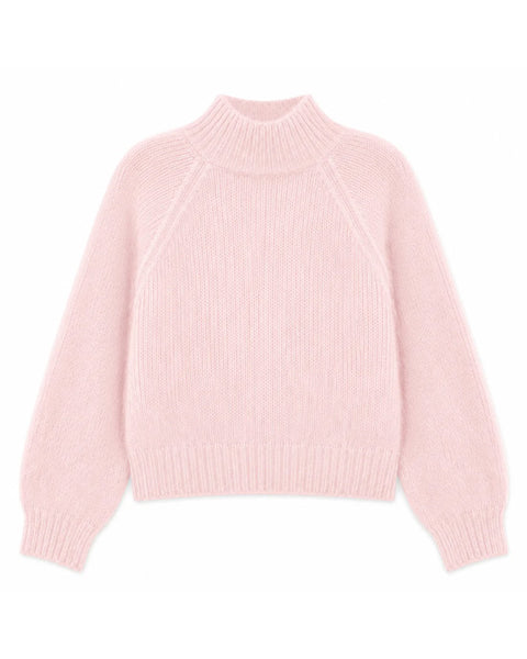 Hina Mock Neck Sweater Baby Pink