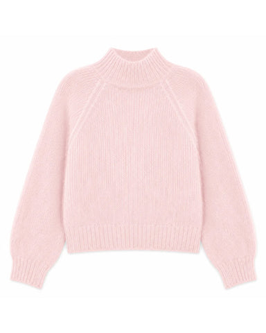 Hina Mock Neck Sweater Baby Pink
