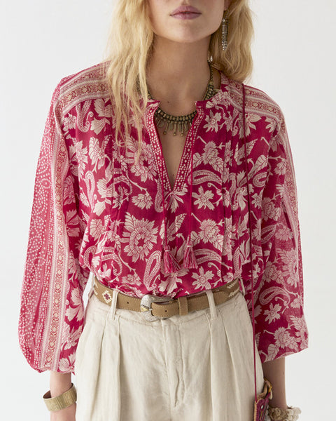 Ines Blouse Bora Bora Tabasco