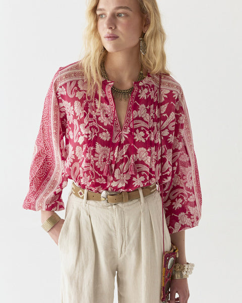 Ines Blouse Bora Bora Tabasco