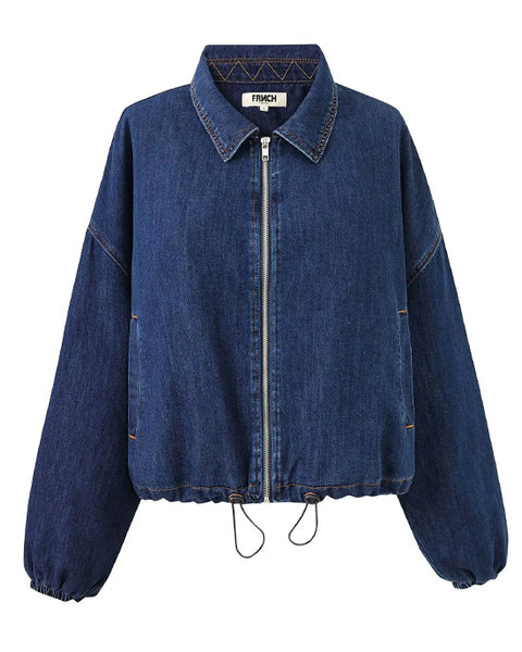Itacare Bomber Jacket Blue Denim - shopatstocks