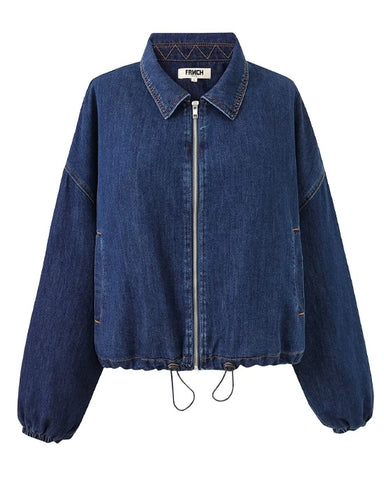 Itacare Bomber Jacket Blue Denim - shopatstocks