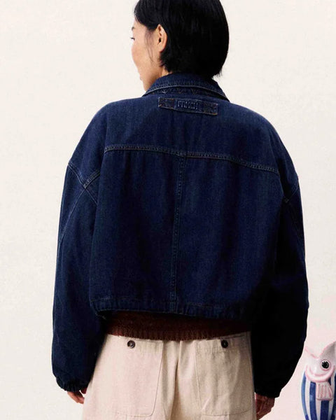 Itacare Bomber Jacket Blue Denim - shopatstocks