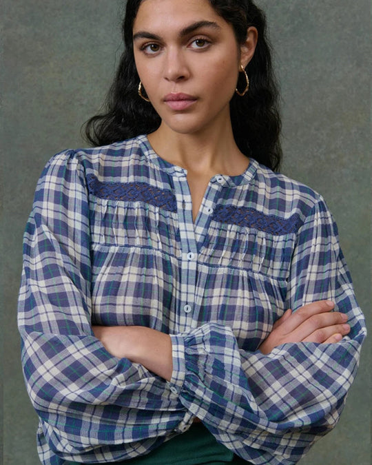 Jally Shirt in Blue Chilly Checks