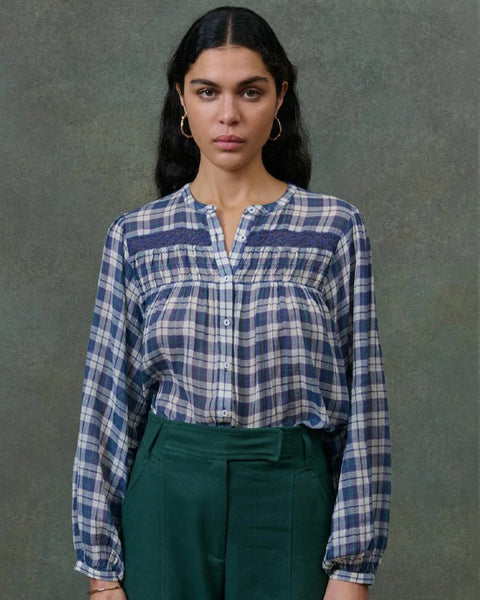 Jally Shirt in Blue Chilly Checks