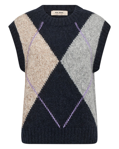 Jennine Knit Vest Salute Navy