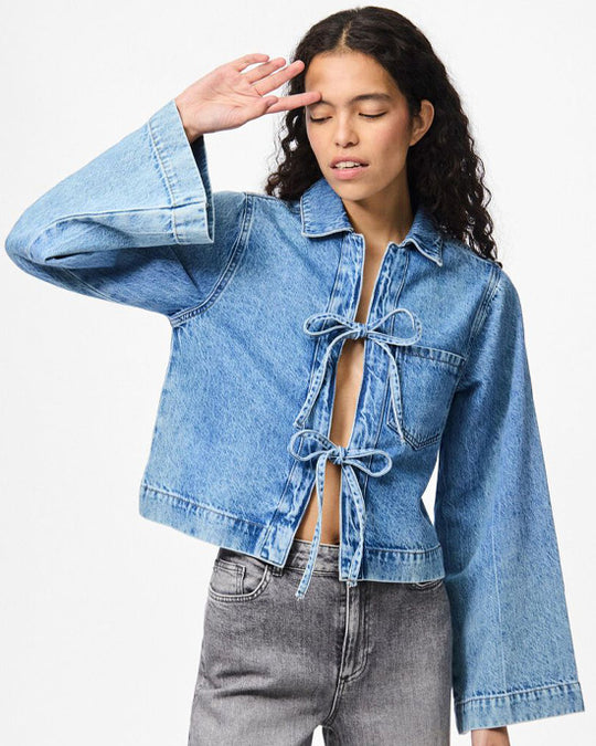 Juliet Tie Front Denim Shirt