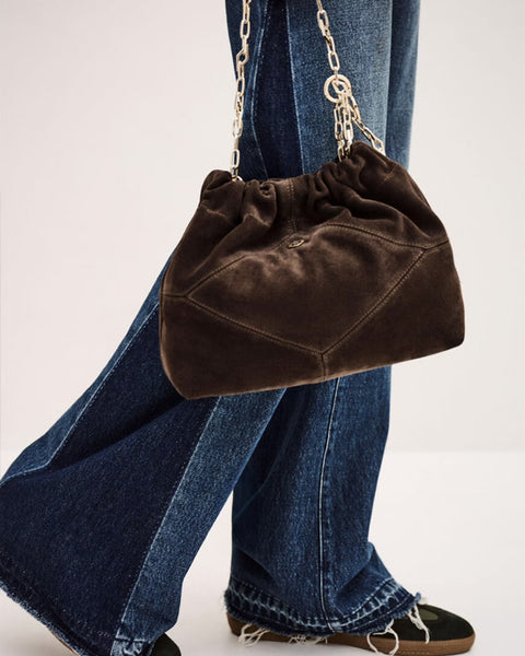 Mini June Suede Bag Chocolate