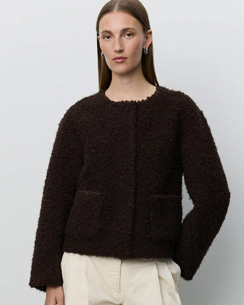 Juno Fur Jacket Intense Brown