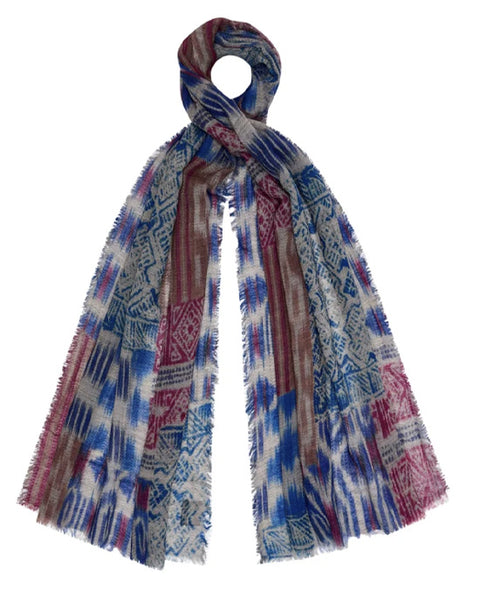 Ikat Dream wool scarf