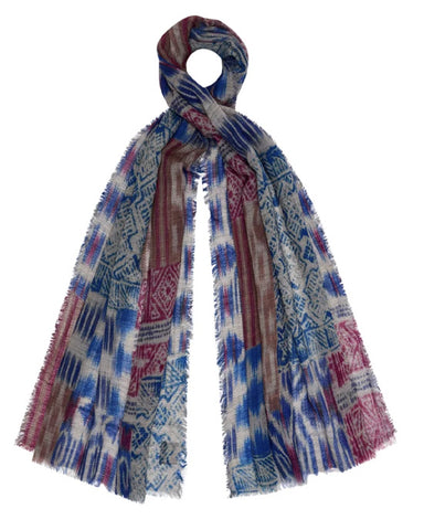 Ikat Dream wool scarf