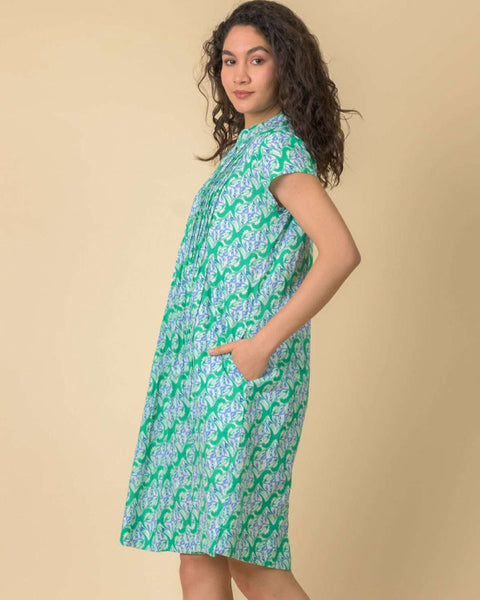 Lacey Dress Carnation Green - shopatstocks