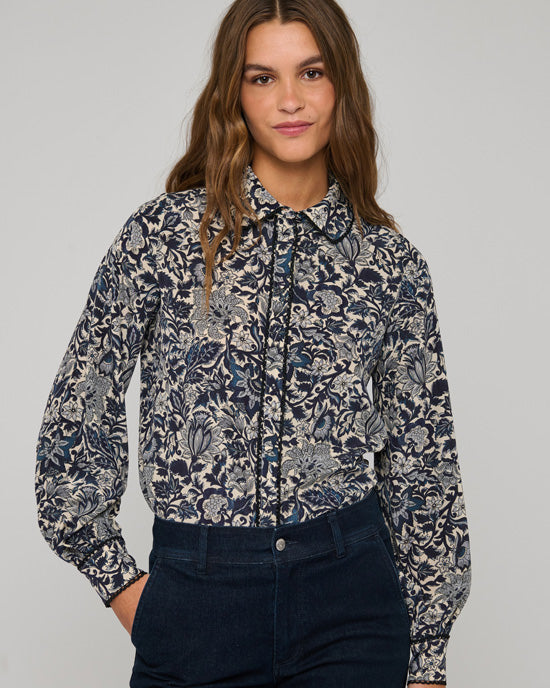Lena Blouse Dentelle Midnight