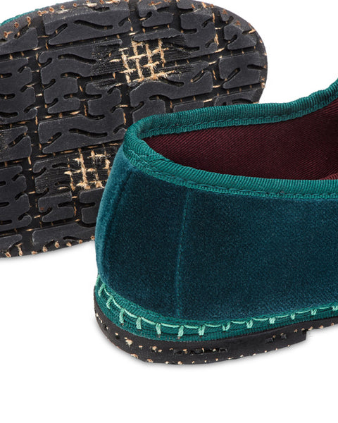 Leonor Mary Jane Dark green w Dark Green Piping