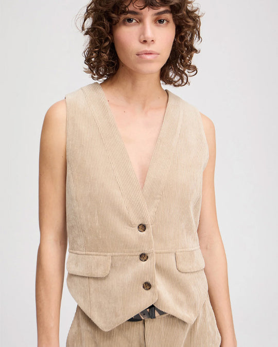 Lillian Waist Coat Latte