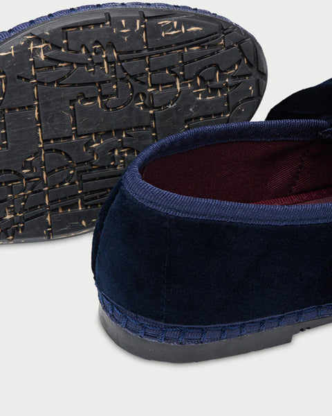 Lyra Velvet Slipper Dark Blue