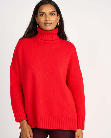 Maloli Roll Neck Red