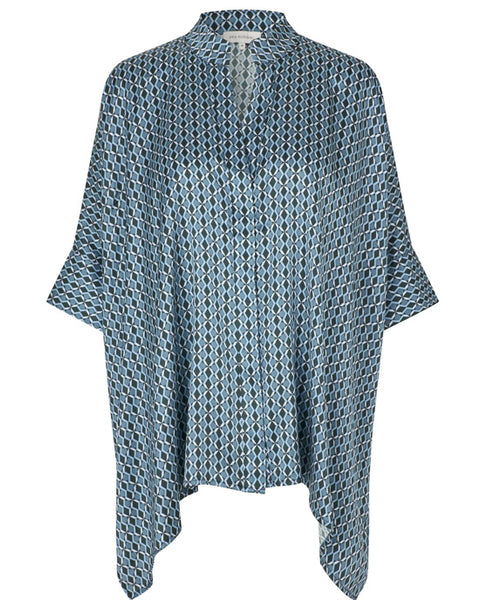 Mandy Blouse Butterfly Blue