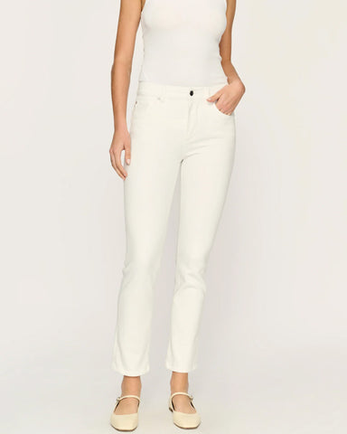 Mara Straight Ankle Jeans White