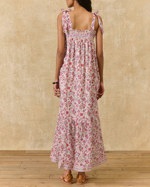 Marcelette Dress Cream Floral Haven - shopatstocks