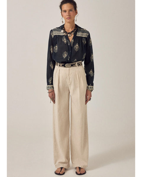 Marina Linen Pant Sand - shopatstocks