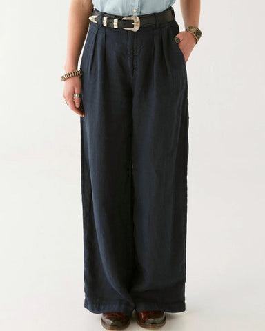 Marisa Linen Trousers Navy