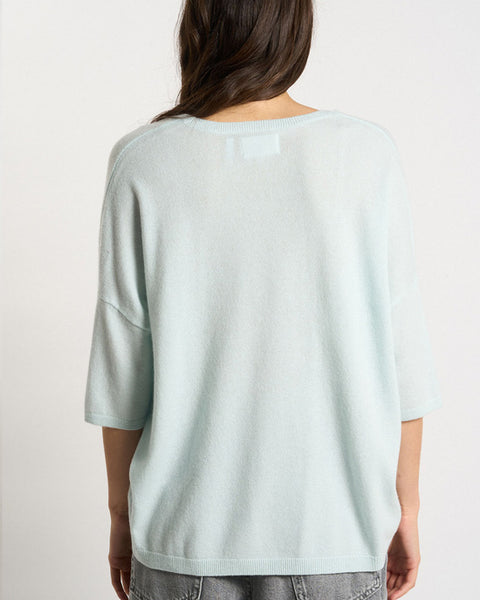 Martinettie V-neck Jumper Ice Blue - shopatstocks