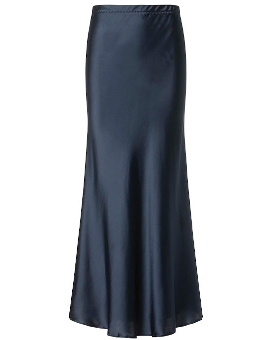 Mermaid Skirt Silk Navy