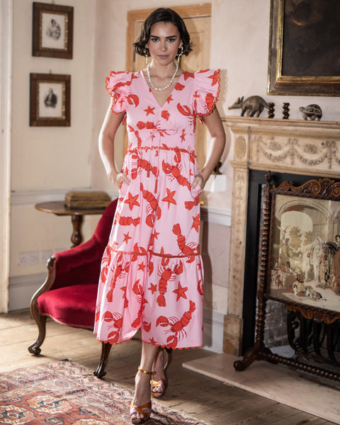 Misha Dress Red Lobster - shopatstocks