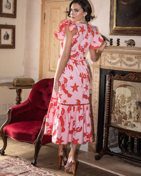 Misha Dress Red Lobster - shopatstocks