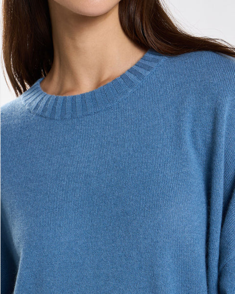 Monptilya Cashmere Crew Jumper Denim