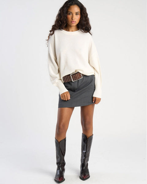Monptilya Cashmere Crew Jumper Milk