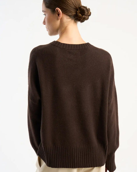 Monptilya Cashmere Crew Jumper Mocha