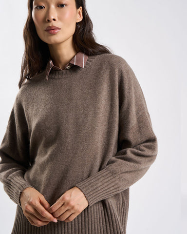 Monptilya Cashmere Crew Jumper Vison Chine