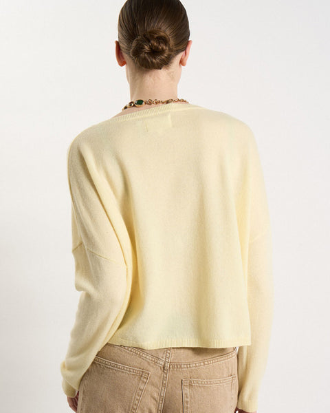 Monroe Cashmere Jumper Vanilla - shopatstocks