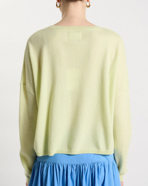 Monroe Cashmere Jumper Water Green - shopatstocks