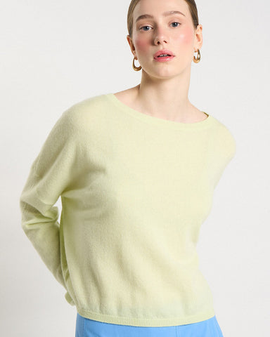 Monroe Cashmere Jumper Water Green - shopatstocks