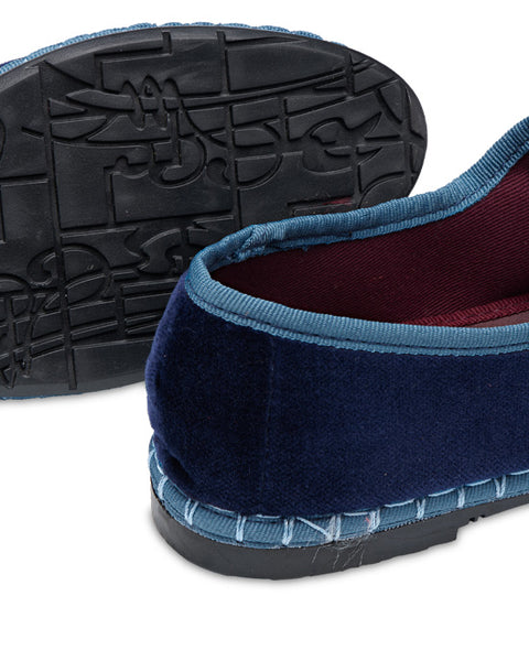 Montague Mary Jane Dark Blue w Blue Piping