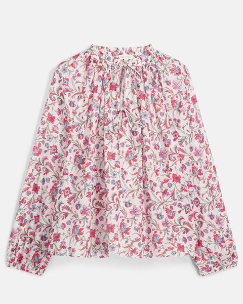 Nicoliana Shirt Cream Floral Haven - shopatstocks
