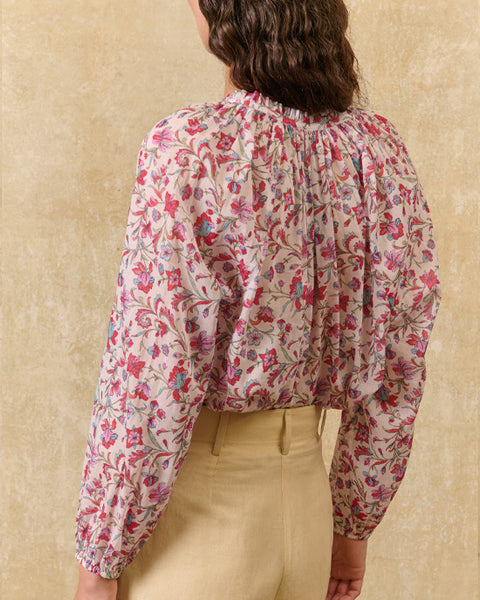 Nicoliana Shirt Cream Floral Haven - shopatstocks