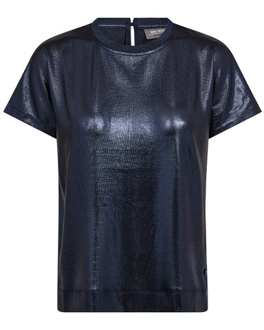 Nivola O-neck Metallic Tee Salute Navy