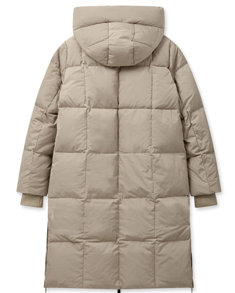 Nova Square Down Coat Feather Grey