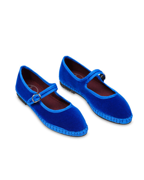 Oe Mary Jane Blue w Blue Piping