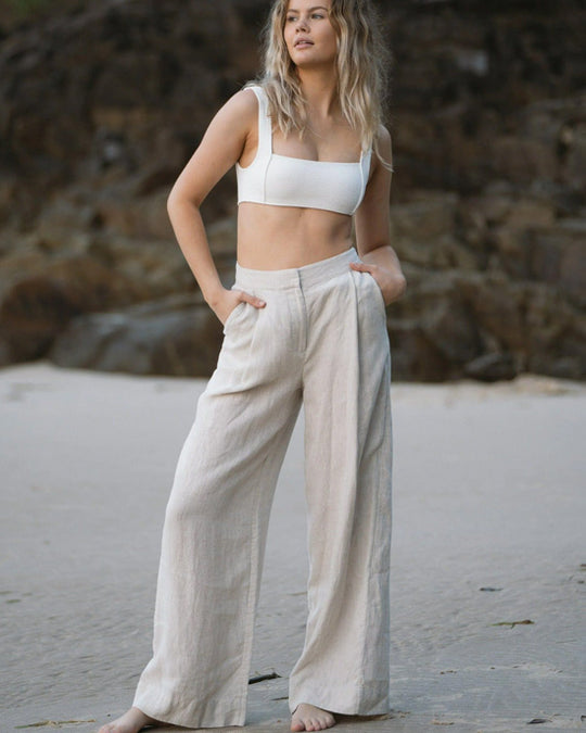 Oli Linen Pants Oatmeal